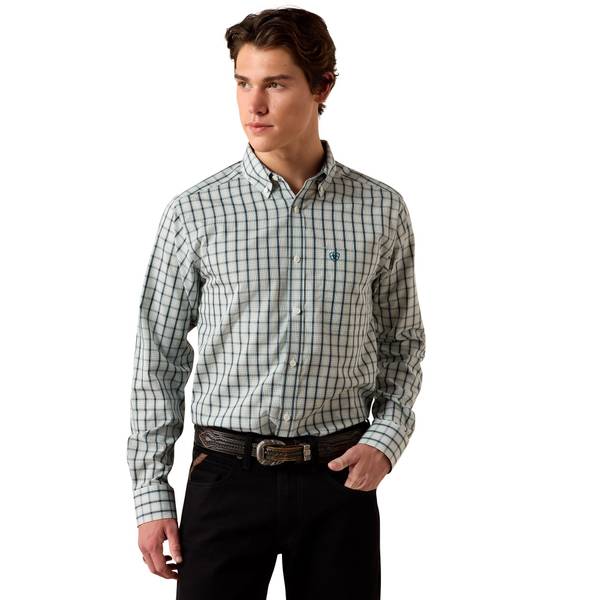 Photo of Men's Wrinkle Free Bern Fitted Long Sleeve Shirt