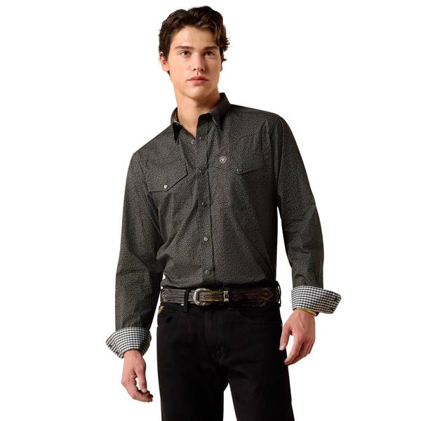 Photo of Men's Wrinkle Free Braven Fitted Long Sleeve Snap Shirt