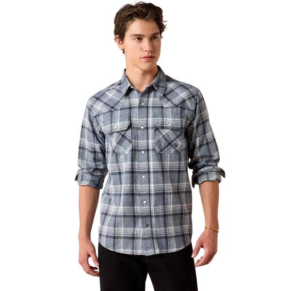 Photo of Men's Retro Harish Fitted Long Sleeve Snap Shirt