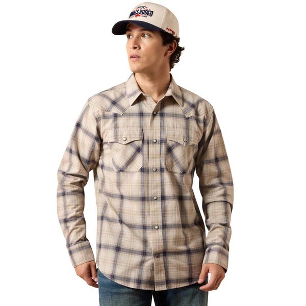 ARIAT Men's Retro Hudde Fitted Long Sleeve Snap Shirt