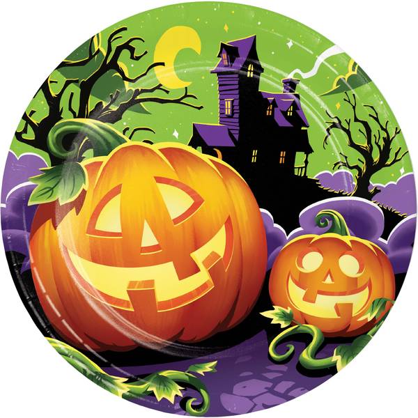 Photo of 8 Count 9" Pumpkin Prowler Dinner Plate