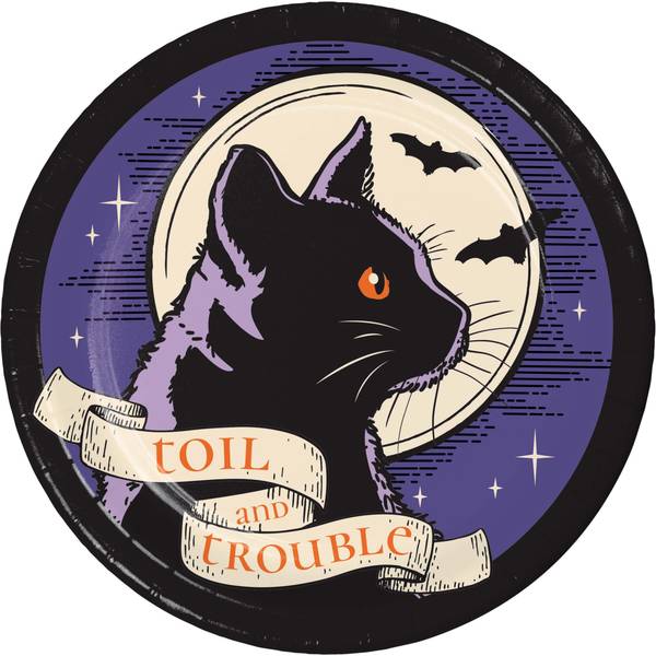 Photo of Toil and Trouble Lunch Plate, 8 Count