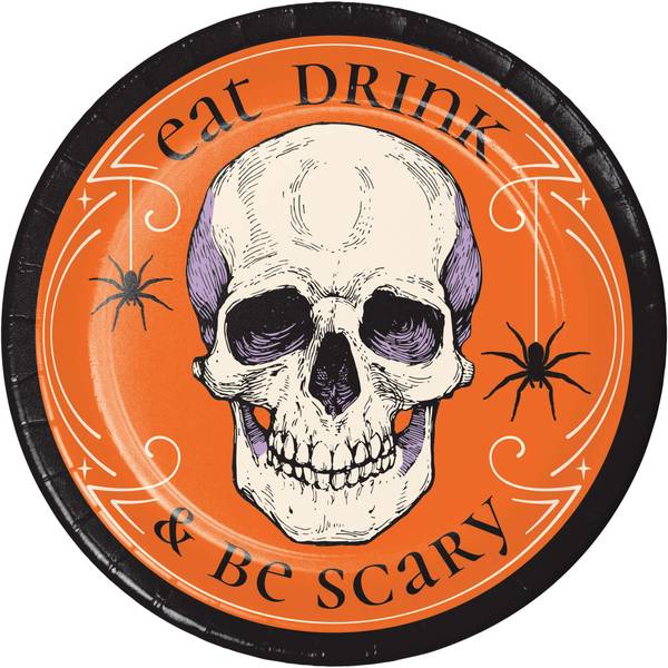Photo of Eat Drink & Be Scary Dinner Plate, 8 Count