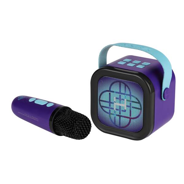 KPOP Demon Hunters Bluetooth Karaoke Machine with Wireless Microphone and USB Disco Ball
