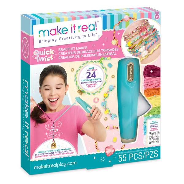 Make It Real Quick Twist Bracelet Maker, Ages 8+ - Multi