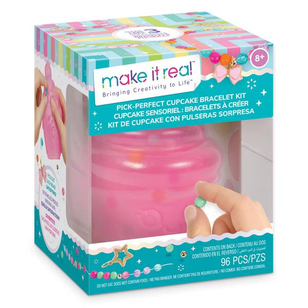 Make It Real Pick Perfect Cupcake Bracelet Kit, Ages 8+ - Multi