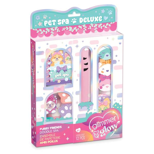 Make It Real Glimmer & Glow Pet Spa Deluxe Furry Friends Doodle Spa