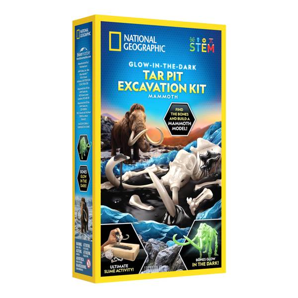 National Geographic Kids Glow-In-The-Dark Tar Pit Mammoth Excavation Kit