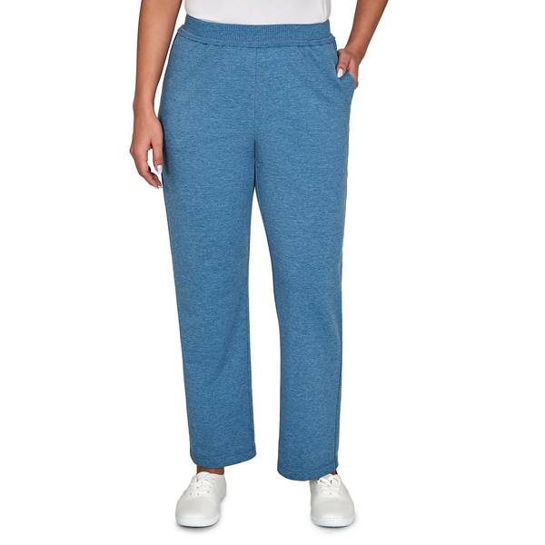 Alfred Dunner Plus Size Pull-On Straight Leg Denim Pants - Denim Heather
