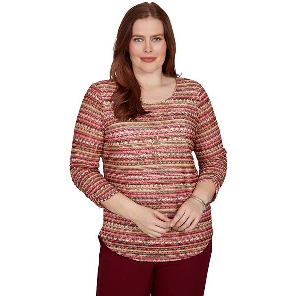 Photo of Women's Space Dye Biadere Knit Top