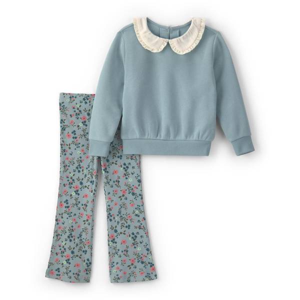 Carter's Toddler Girls' 2-Piece Floral Fleece Long-Sleeve Top & Pant Set