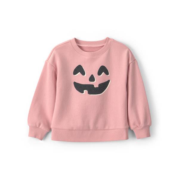 Photo of Toddler Girl's Pumpkin Halloween Pullover Sweatshirt