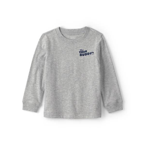 Photo of Toddler Boys' Who's Your Buddy Dog Long-Sleeve Graphic Tee - Gray