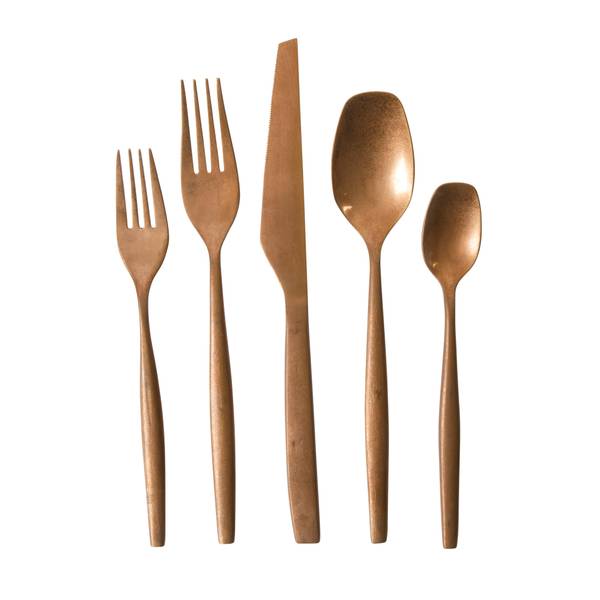 Photo of Bloomhouse? Stainless Steel 21-piece Flatware with Wood Caddy Set