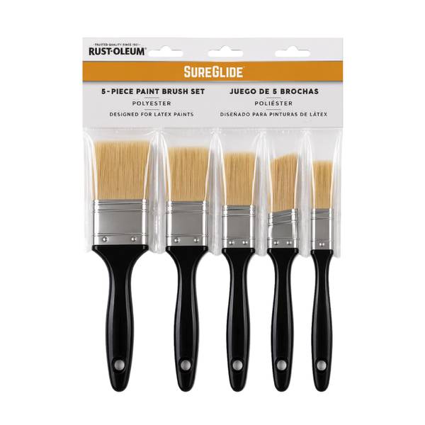 Photo of 5-Piece SureGlide Polyester Paint Brush Set