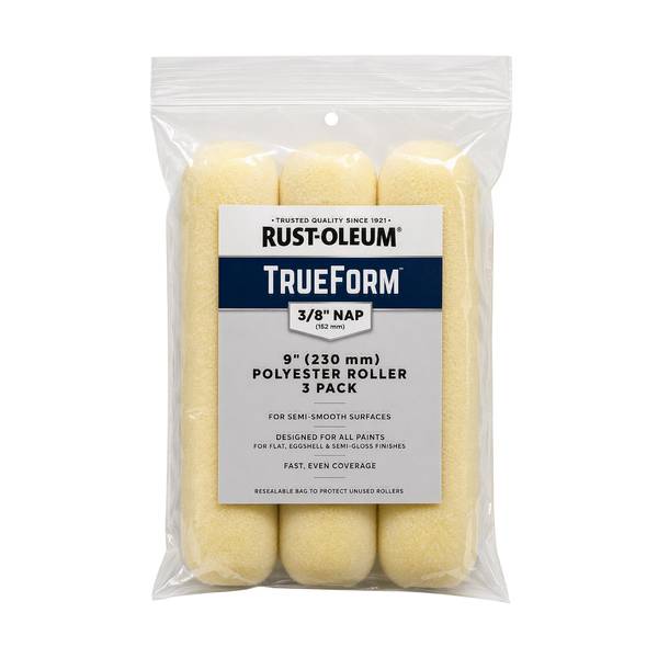Photo of 3 Pack 9"x3/8" Nap TrueForm Polyester Roller Cover