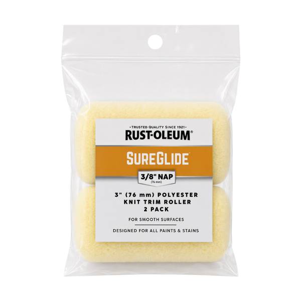 Photo of 2 Pack 3"x3/8" Nap SureGlide Polyester Knit Trim Roller