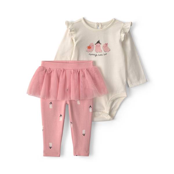 Carter's Infant Girls' 2-Piece 'Mommy's Little Boo' Halloween Long-Sleeve Bodysuit & Pant Set