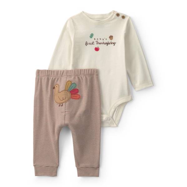 Photo of IN 2P Baby's First Thanksgiving BS/Pant White