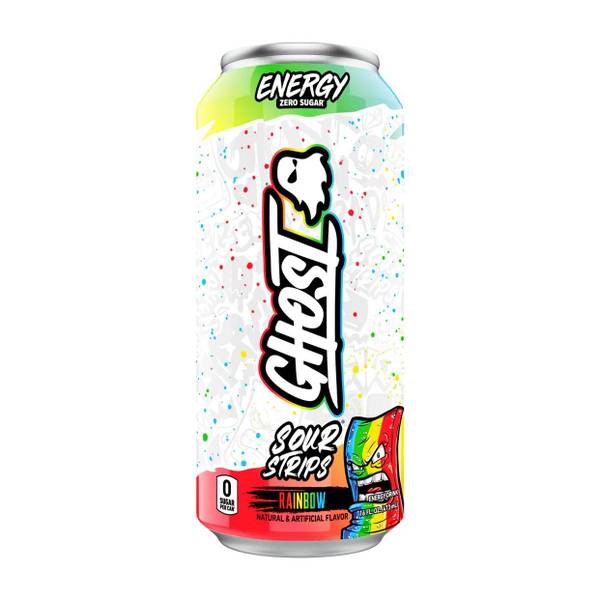 Photo of Zero Sugar 16oz Rainbow Sour Strips Energy