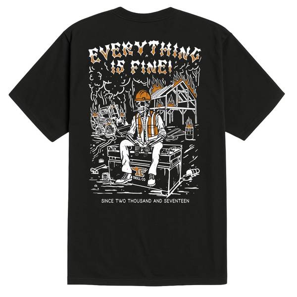 Troll Co. Men's Everything is Fine Jobsite T-Shirt, Black, M