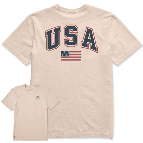 Photo of Men's USA Flag Arch Short Sleeve Crusher Tee
