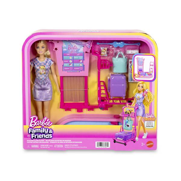 Barbie Family & Friends Baggage Claim Playset
