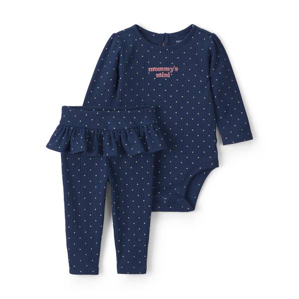 Carter's Infant Girls' 2-Piece 'Mommy's Mini' Long-Sleeve Bodysuit & Pant Set