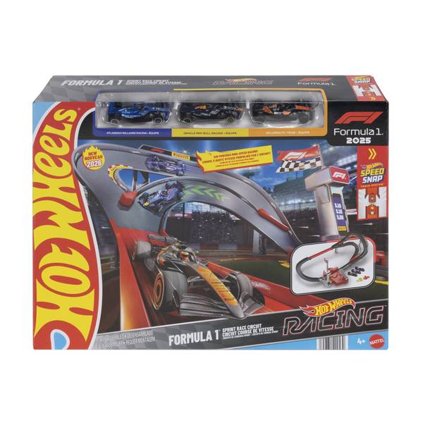 Hot Wheels 1:64 Scale Racing Formula 1 Sprint Race Circuit Track Set with 3 Die-Cast Toy Cars
