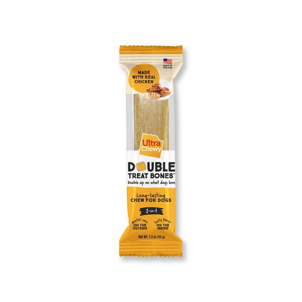 Double Treat Rice & Chicken Grain Free Bone For Dogs 7 in. 1 pk