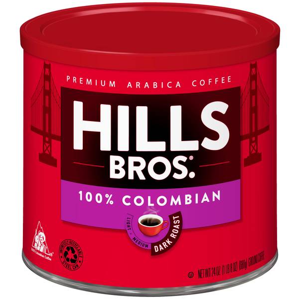 Hills Brothers 24oz Dark Roast 100% Colombian Ground Coffee