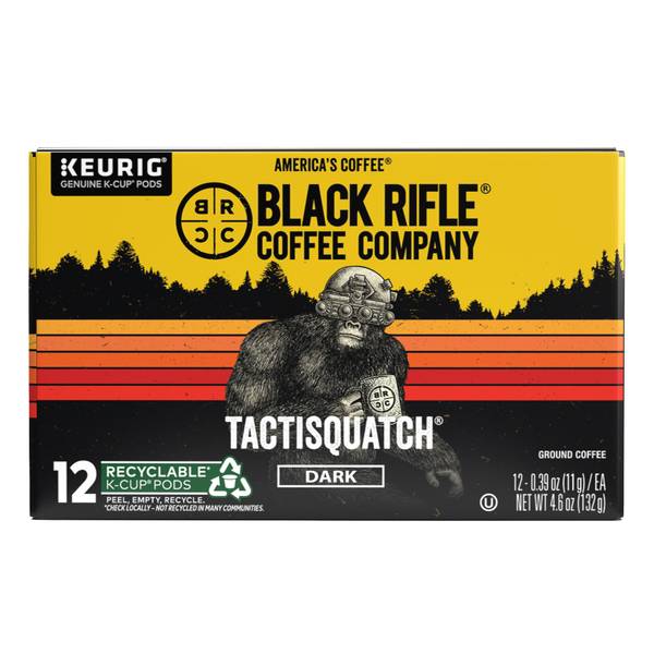 Black Rifle Coffee Company Black Riffle Coffee Company Tactisquatch Coffee Rounds, Dark Roast, 12 CT, 4.68 oz | CVS