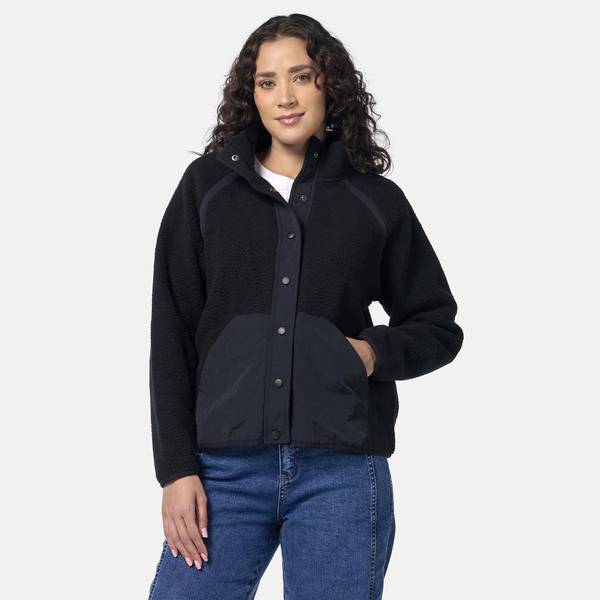Ever Elm Women's Long Sleeve Berber Snap Jacket - 003512F42F02-4-S