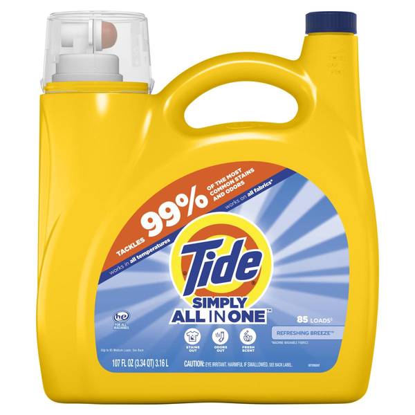 Photo of Simply Liquid Laundry Detergent, Refreshing Breeze, 107 Fl Oz