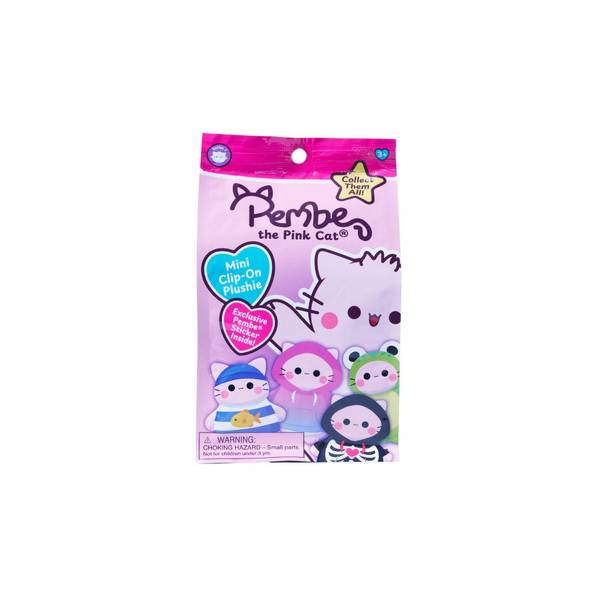 License 2 Play Pembe the Pink Cat 4 Inch Plush Clip-On in Blind Bag