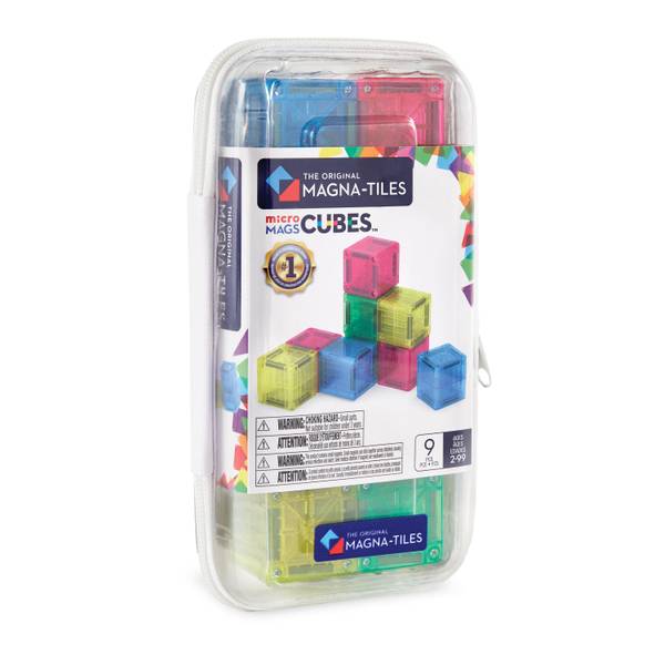 Magna-Tiles microMAGS Cubes 9-Piece Magnetic Construction Set