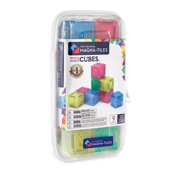 Magna-Tiles microMAGS Cubes 9-Piece Magnetic Construction Set