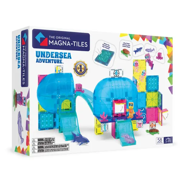 Magna-Tiles Undersea Adventure 58-Piece Magnetic Construction Set