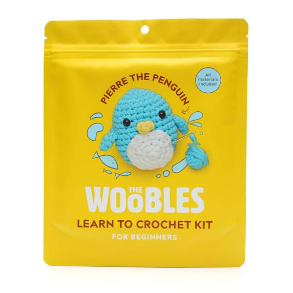 The Woobles Beginner Crochet Amigurumi Kit - Penguin