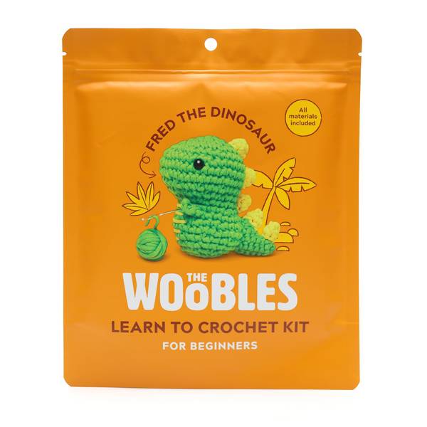 Woobles Beginners Crochet Kit - Fred the Dinosaur