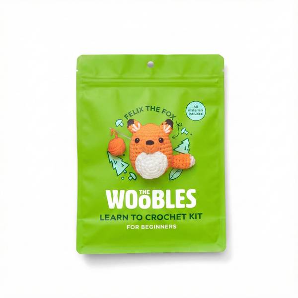 The Woobles Beginner Crochet Amigurumi Kit - Fox