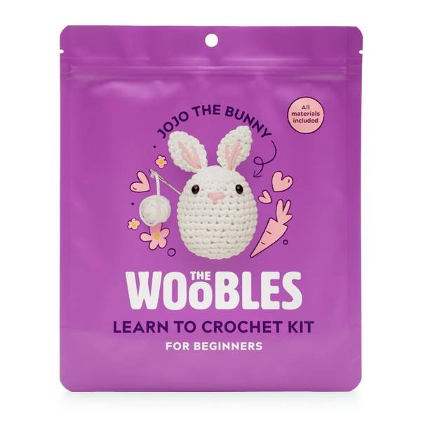 The Woobles Beginner Crochet Amigurumi Kit - Bunny