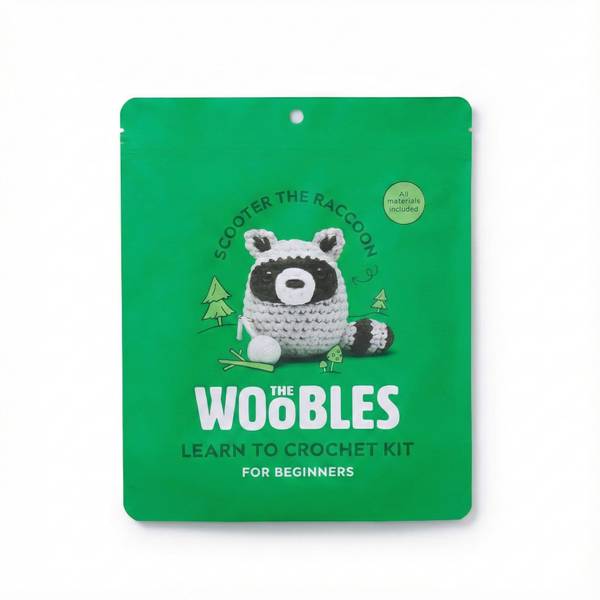 Woobles Scooter the Raccoon Learn to Crochet Kit