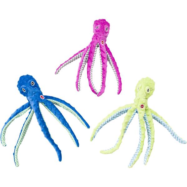 SPOT 16" Assorted Skinneeez Extreme Octopus Dog Toy