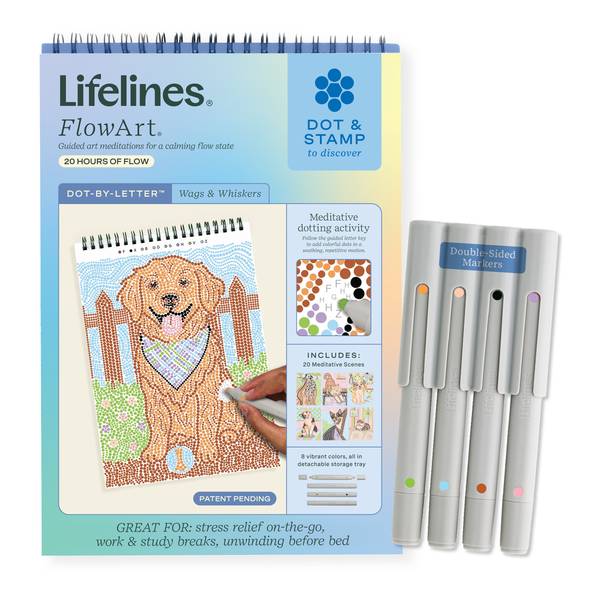 Lifelines FlowArt: Dot-By-Letter, Wags & Whiskers