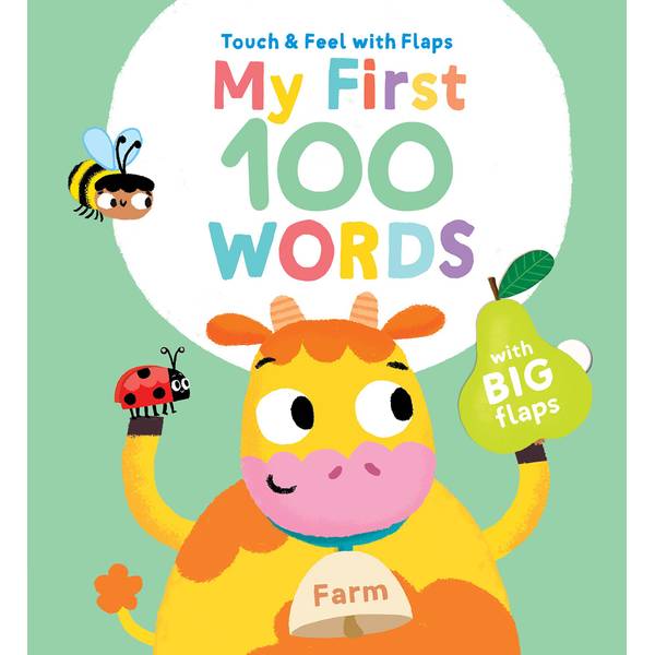 Simon & Schuster My First 100 Words Touch & Feel with Flaps Book - Farm