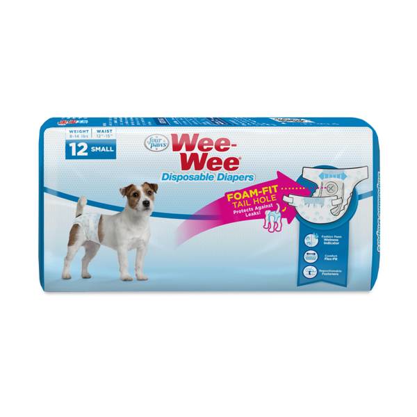 Four Paws 12 Count Wee-Wee Disposable Small Dog Diapers