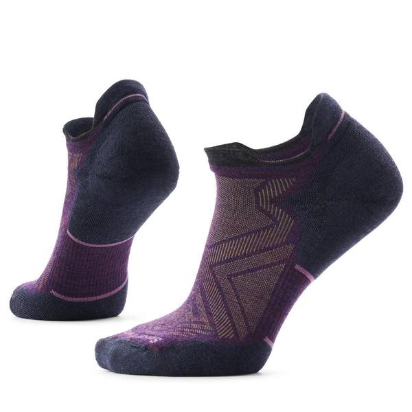 Smartwool Run Targeted Cushion Low Ankle Sock - Women's Purple Iris/Charcoal, M