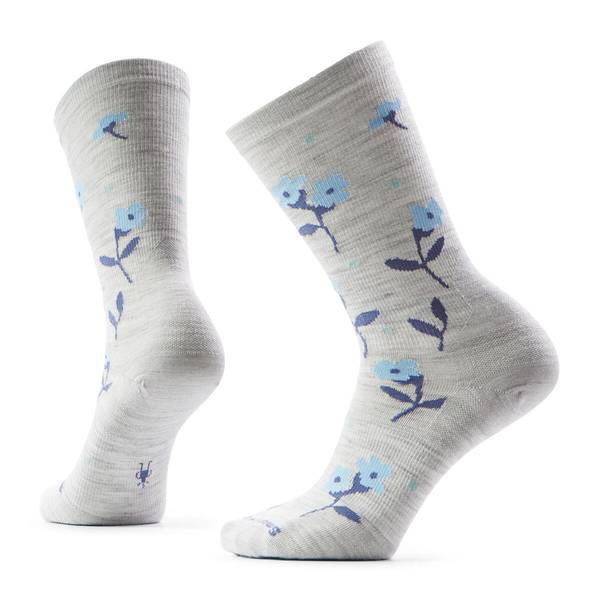 SmartWool Women's Everyday Garden Gala Crew Socks, Medium, Ash