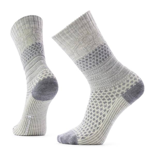 SmartWool Women's Everyday Popcorn Cable Crew Socks, Light Gray